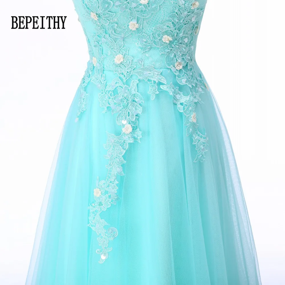 BEPEITHY Новое поступление длинное вечернее платье бусины в форме цветов Vestido Longo тюлевые аппликации кружево длинное вечернее платье