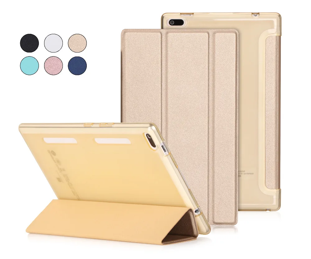 Супер тонкий легкий 3 сложения Folio Stand PU кожаный чехол Магнит умный для Lenovo Tab4 8