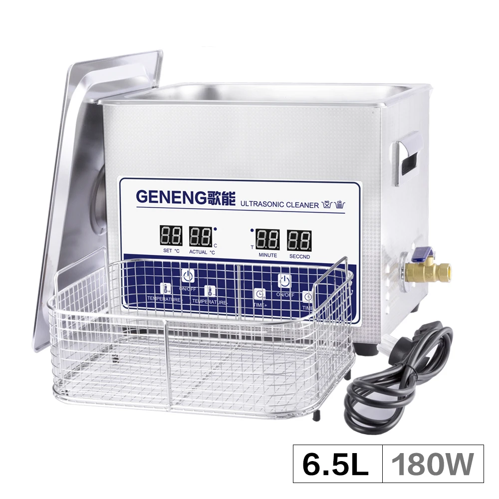 

Digital Ultrasonic Cleaning Machine 3.2L Bath Lab Equipment Washer Time Heat Setting 3L MainBoard Oil Parts Ultrasound Tank