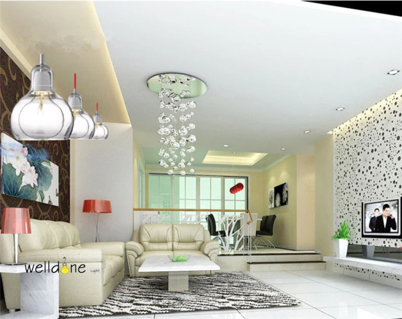Creative Nordic design new classic was blown Clear luster glass Bulb Leuchte pendant lamp for bedroom living room kitchen bar | Освещение