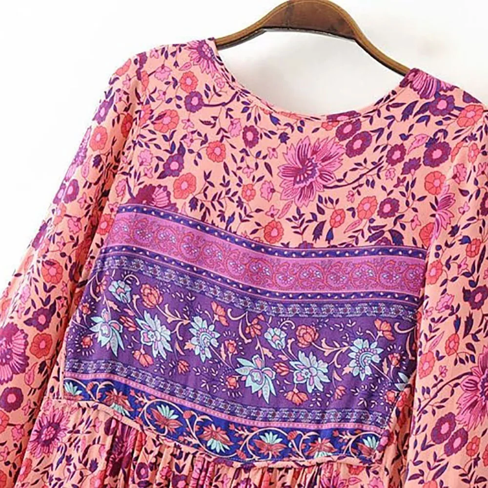 Мода Винтаж 70 s хиппи Индии Этническая Дашики фестиваль BOHO Цветочный нагрудник