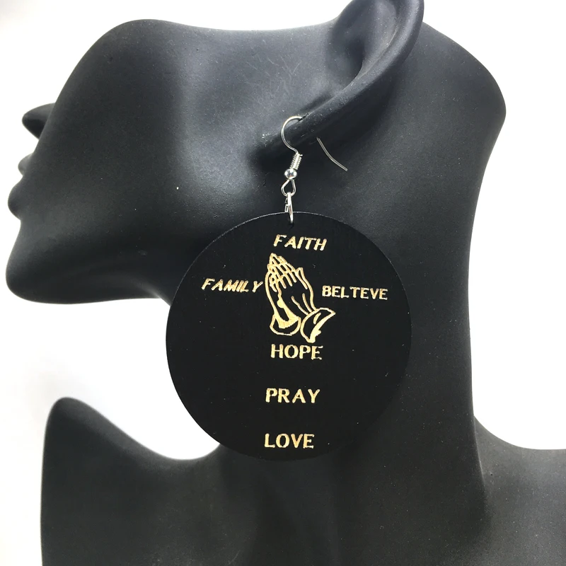 Бесплатная Доставка! Молитвенные деревянные серьги|wooden earrings|earrings free shippingwooden earrings