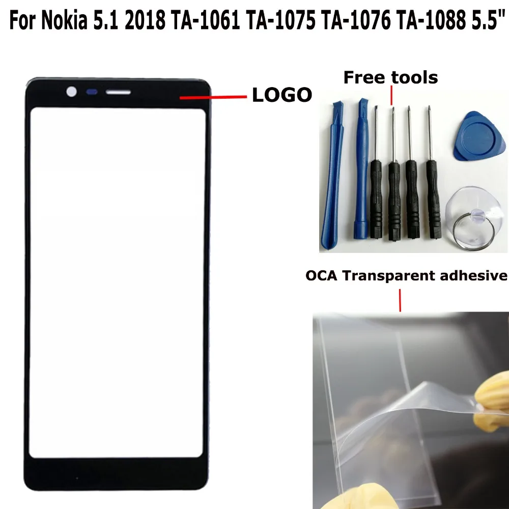 Shyueda 100% новый + OCA 5 &quotдля Nokia 1 2018 TA-1061 TA-1075 TA-1076 TA-1088 TA-внешнее Переднее стекло Замена