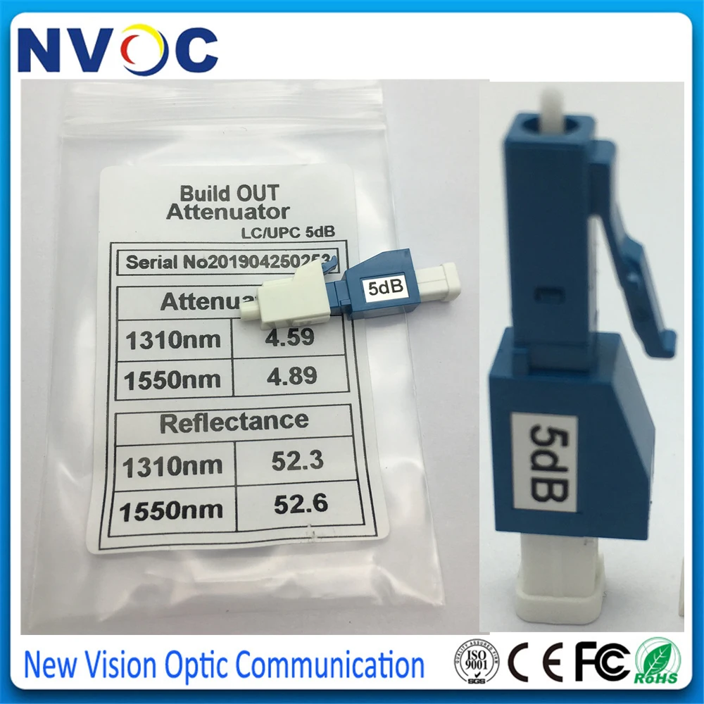 10 шт./лот LCUPC SM SX 7db волоконно оптический аттенюатор LC/UPC Одномодовый Simplex 3 5 15 20dB