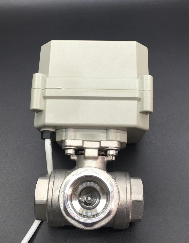 SS304 3/4 ''AC110V 230V электрический клапан управления потоком DN20 моторизованный