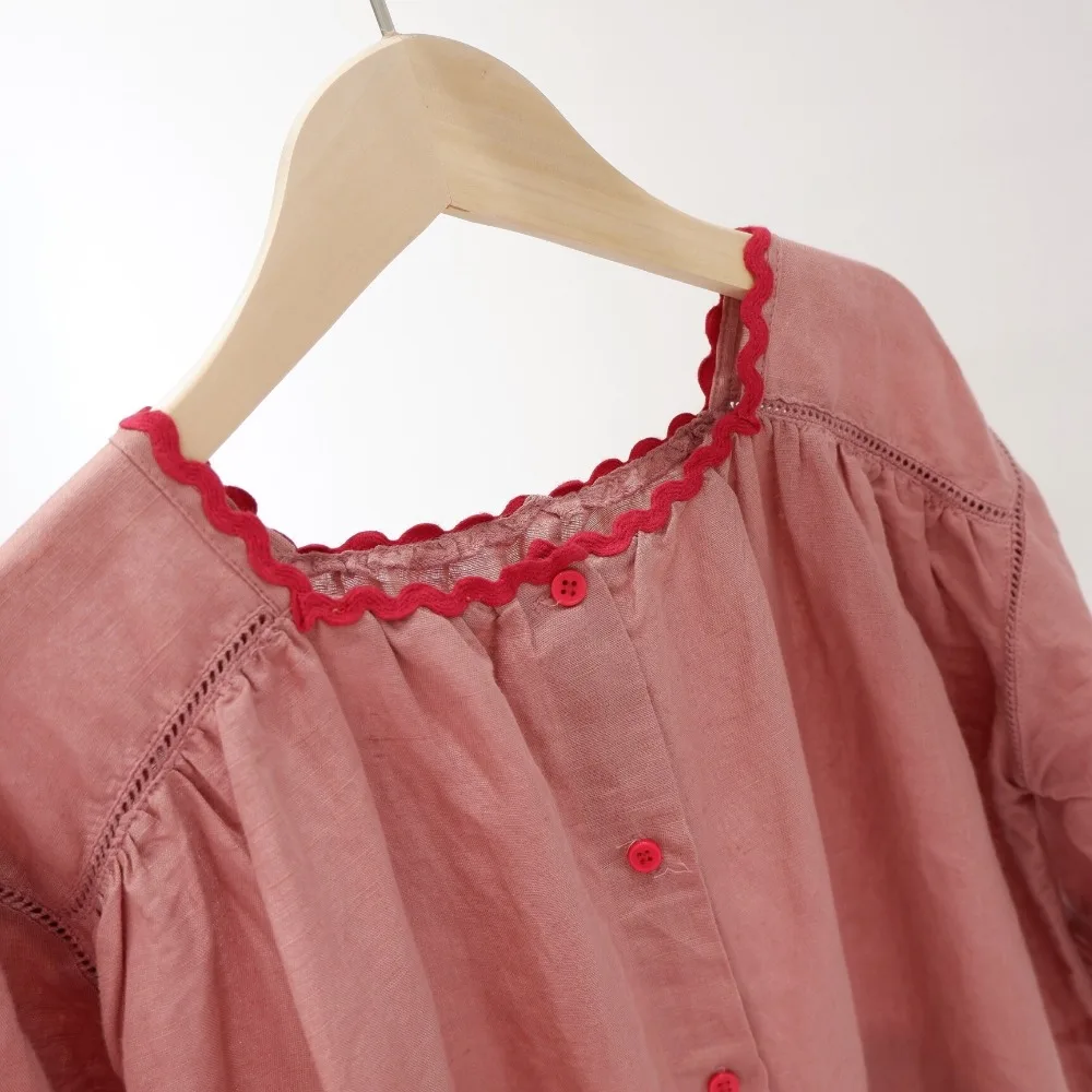 kids dresses for girls baby girl clothes Retro red bean paste color loose dress 2019 new design lovely | Детская одежда и обувь