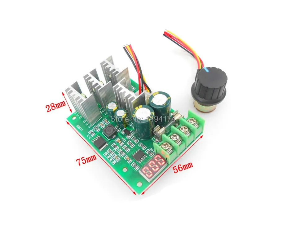 WS16 DC 6 60V 30A ШИМ регулятор скорости двигателя Регулятор привода + цифровой дисплей