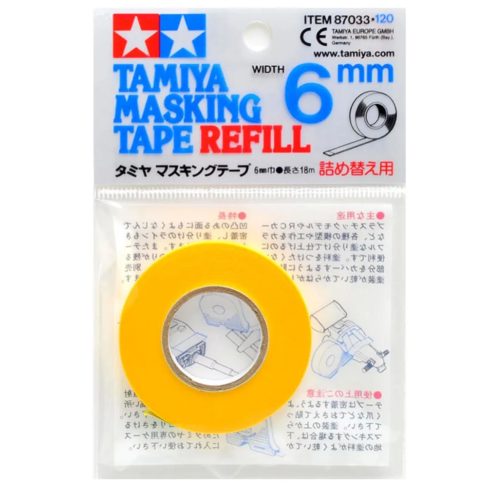 Лента для маскировки OHS 87033 ширина 6 мм длина 18 м|tamiya masking tape|tamiya modelmodel accessories |