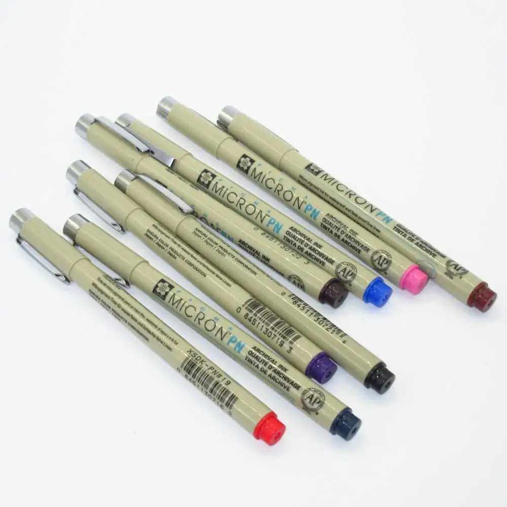 SAKURA PIGMA MICRON PN ручки 8 цветов Япония|Кисти для рисования| |