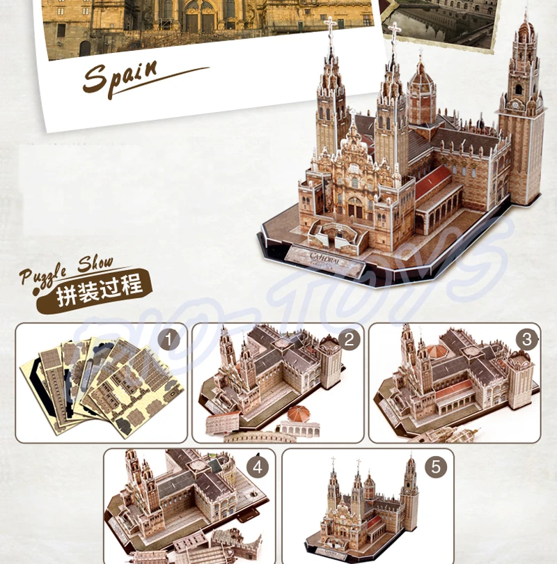 Новое поступление подарок Иакова 3D Пазлы Модель здания церкви декоративная