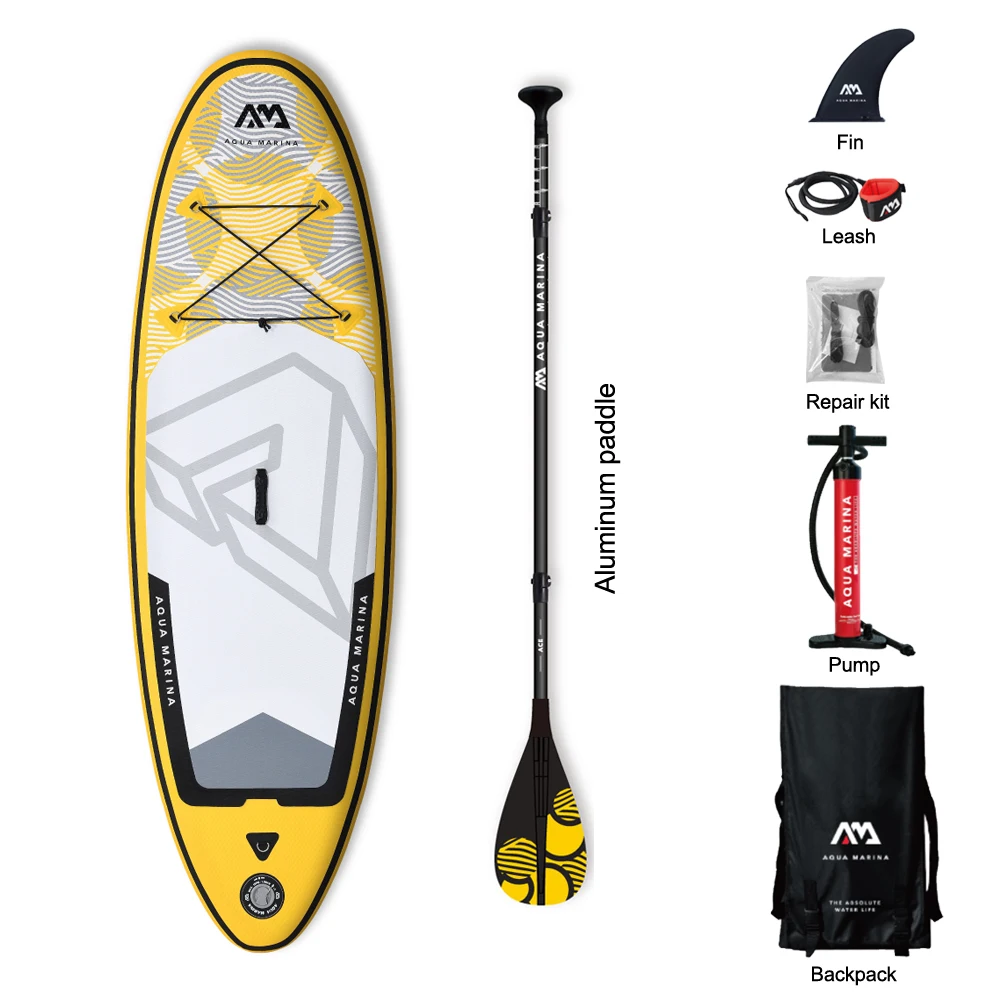 Реалистичная надувная SUP доска Aqua marina 8 футов для весла детей серфинга