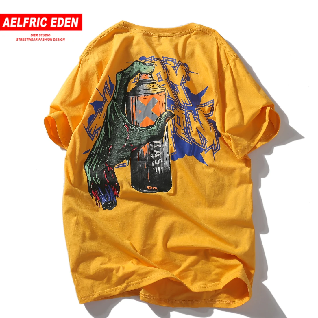 Aelfric Eden индивидуальная Огнетушитель принт хип-хоп Мужская Футболка Harajuku оверсайз