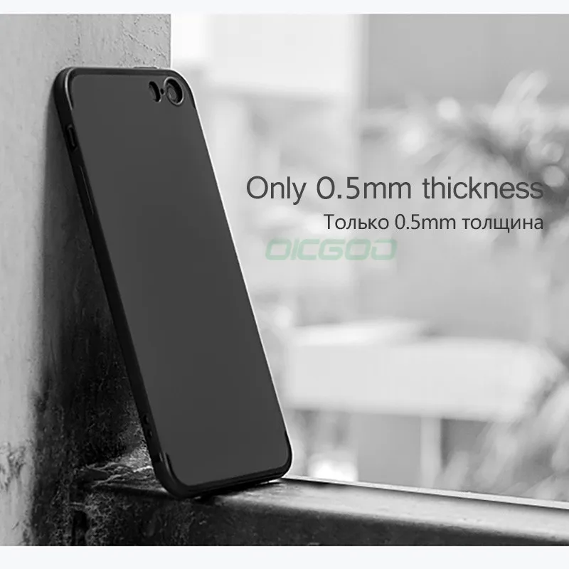 Роскошный силиконовый чехол OICGOO из ТПУ для iPhone 6 6s 7 Plus 5 5S SE s задняя Матовая Мягкая