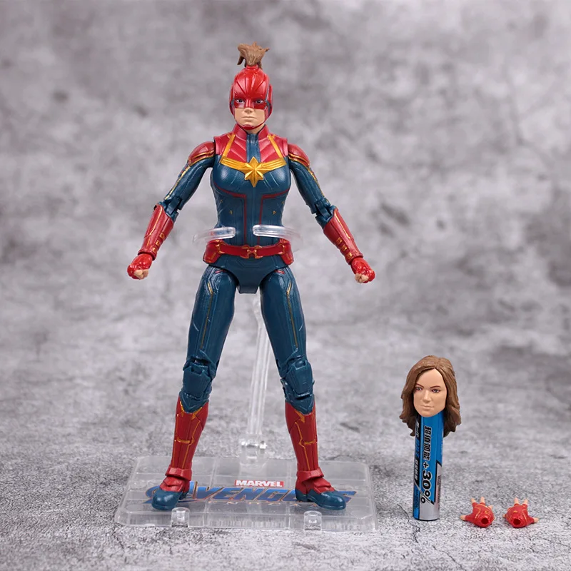 17cm Avengers Endgame Thor Captain America Captain Marvel War Machine Action figure toys doll Christmas gift with box