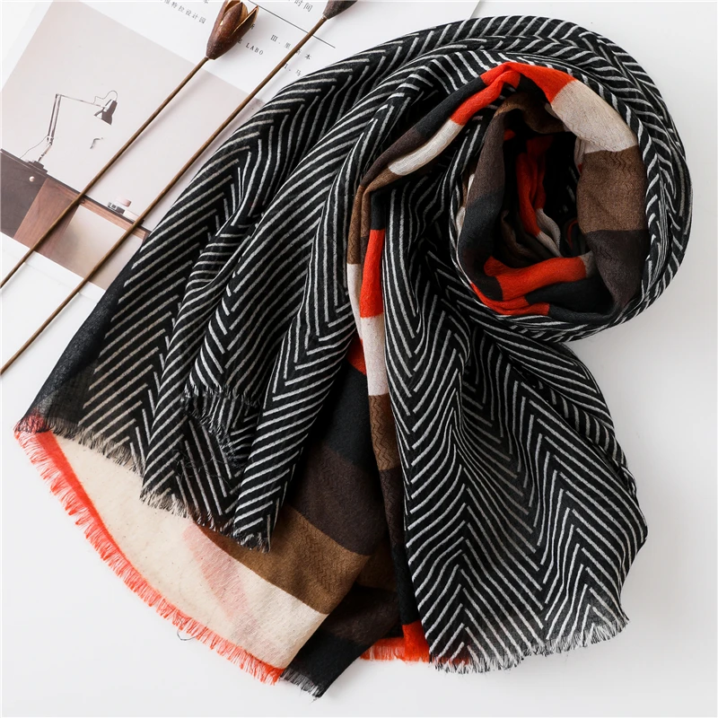 Новый мусульманский хиджаб клетчатый принт хлопок женский шарф warps модный платок