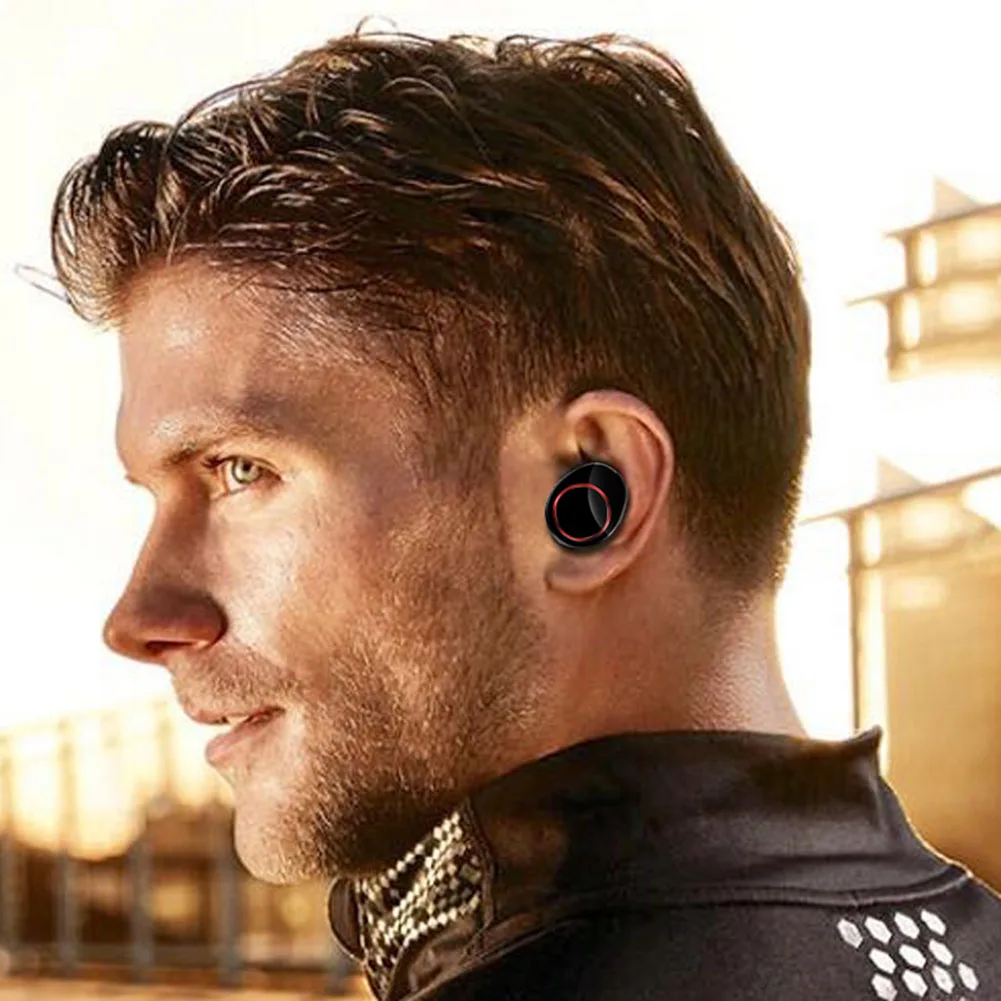 Водонепроницаемые наушники вкладыши Bluetooth 5 0 стерео беспроводные с зарядным
