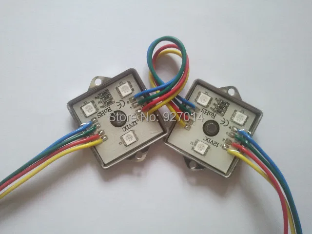 Free Shipping High Quality RGB LED Module 45*36*5mm 3 LEDs SMD5050 DC12V IP65 Waterproof Modules 5050SMD | Освещение