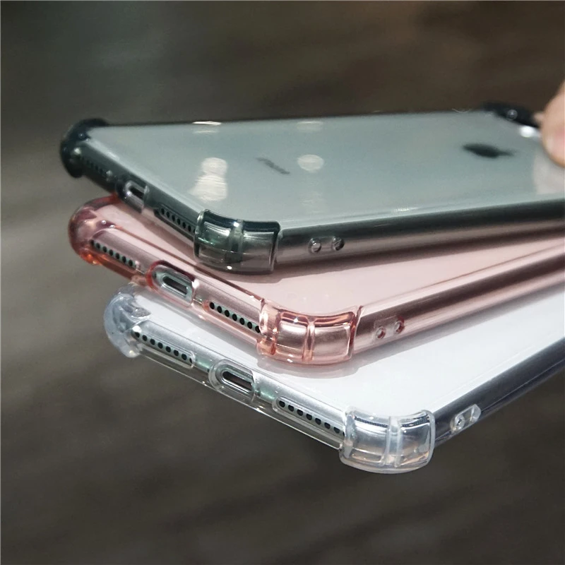 Красочный прозрачный силиконовый чехол из ТПУ для iphone 12 Pro Mini 6 6s 7 8 Plus X защитный
