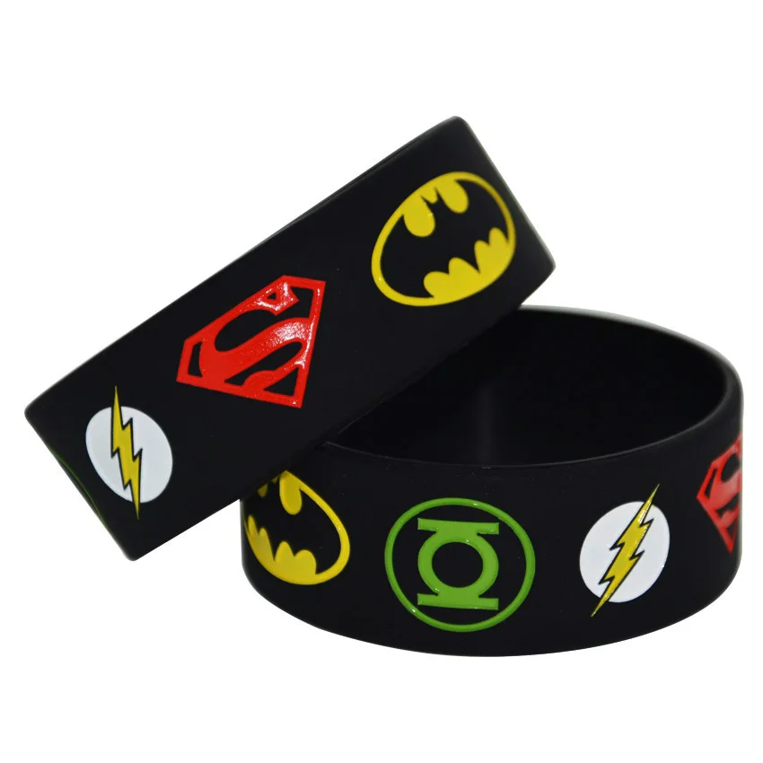 1 шт Новый Лига Справедливости Супермен Зеленый Фонарь флеш браслет|batman