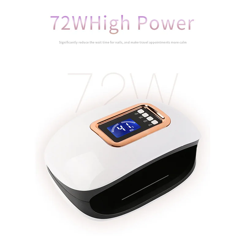 Светодиодный УФ светильник 72 Вт для ногтей с двумя ручными лампами 36