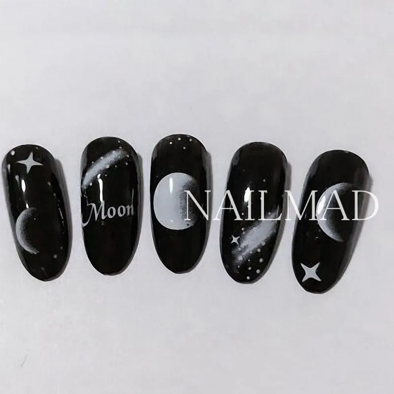1 лист, лунный свет, стикеры 3D на ногти Nail Art, луна, затмение, наклейки для ногтей, звезда, клей, наклейки для ногтей, украшения для ногтей