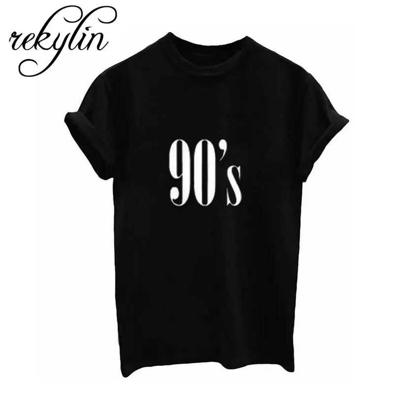 Женская футболка с надписью 90's повседневные Забавные футболки хипстерские Tumblr