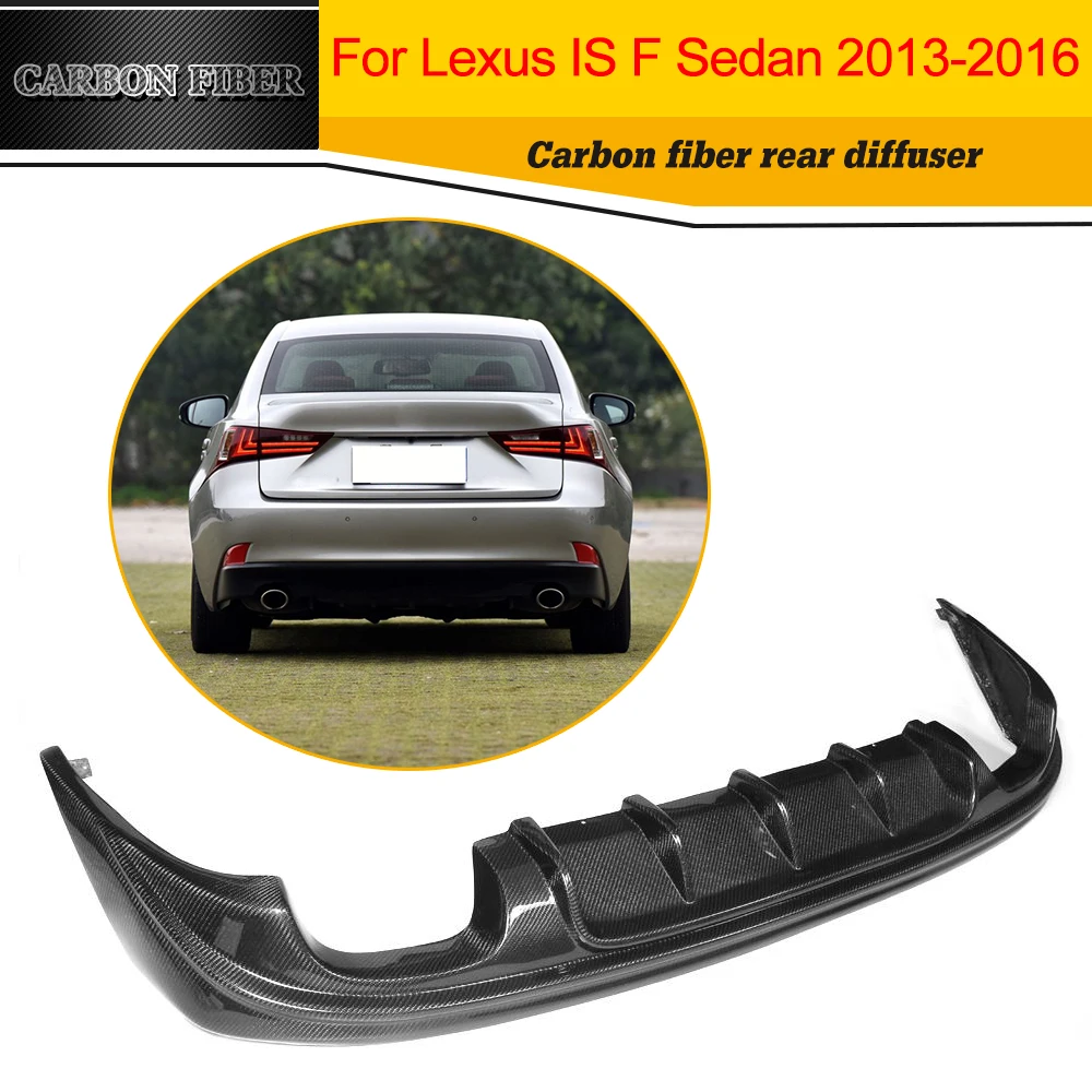 Задний бампер из углеродного волокна выхлопной диффузор спойлер для Lexus IS ISF Sedan 4