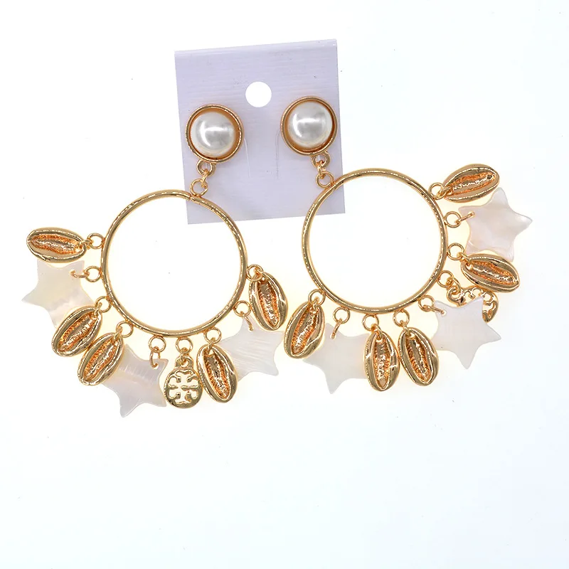 Серьги-подвески женские в стиле барокко с пентаграммой 2018 | Украшения и