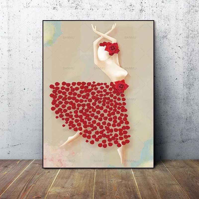 

Picture Wall art wall dancer girl canvas painting art canvas Picture decor poster art print girl on canvas Wall Picture no frame