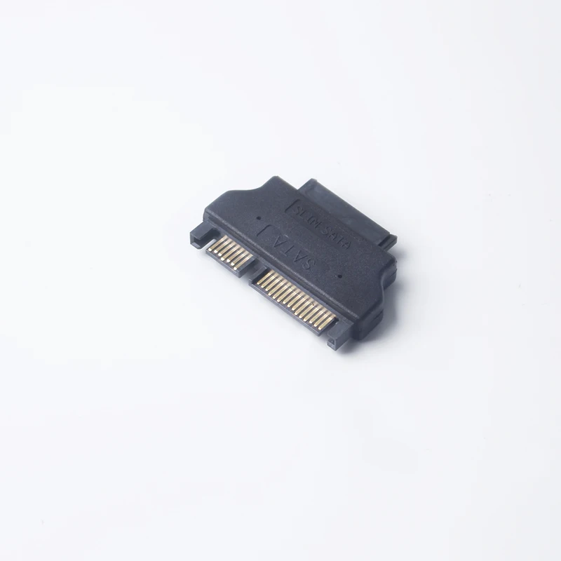 

ULT-Best Slineline SATA Adapter Serial ATA 7+15 22pin Male to Slim SATA 7+6 13pin Female Connector Converter Adapter Black