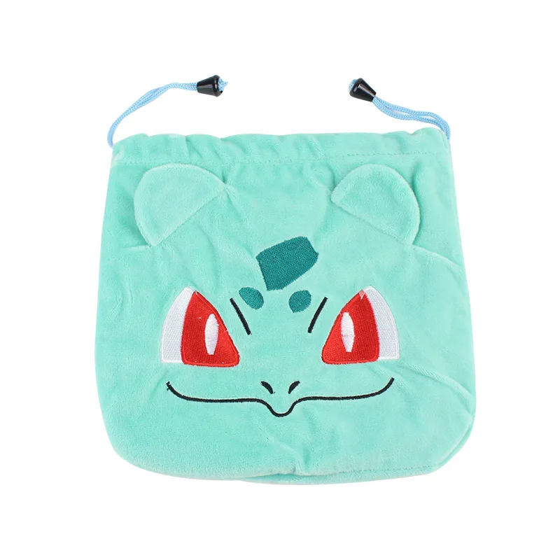 Bulbasaur 20*22 см Kawaii мяч сумка Bulbasaur плюшевая сумка для хранения Squirte Charmander Регулируемая сумка аниме мультфильм подарок для детей - Цвет: Bulbasaur