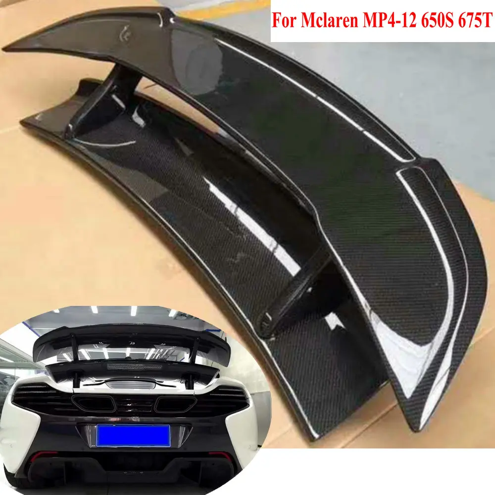 Авто задний бампер крыло багажника крыло губы углерода Fibber спойлер для Mclaren MP4-12C 650S 675T кузов комплект задний губа для бампера