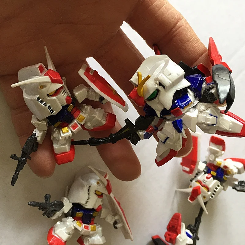 Japan anime gundam knights model plastic 6cm figures doll DIY mini Q version Gundam Robot Toy collection | Игрушки и хобби