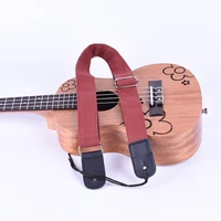 solid color canvas leather ukulele strap small guitar instrument ukulele strap uklele belt ukulele accessories parts