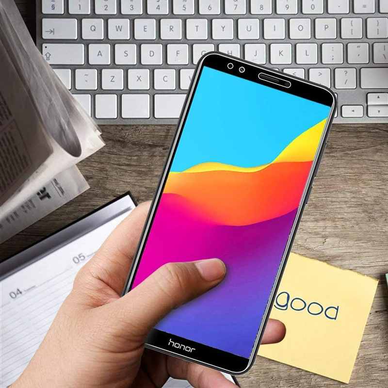 9H взрывозащищенное Закаленное стекло для Huawei Honor 7C AUM L41 7A Pro 5 7 дюйма AL29 45 Y6 2018 чехол