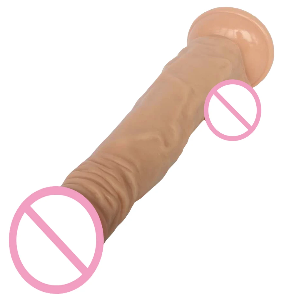 Реалистичный мягкий большой фаллоимитатор HOWOSEX 24*4 5 см гибкий член с сильной