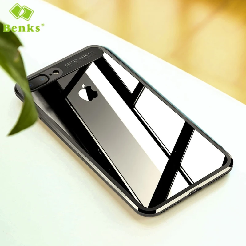 Benks для iPhone 8 plus hoesje PC + TPU прозрачный противоударный защитный задний корпус чехол