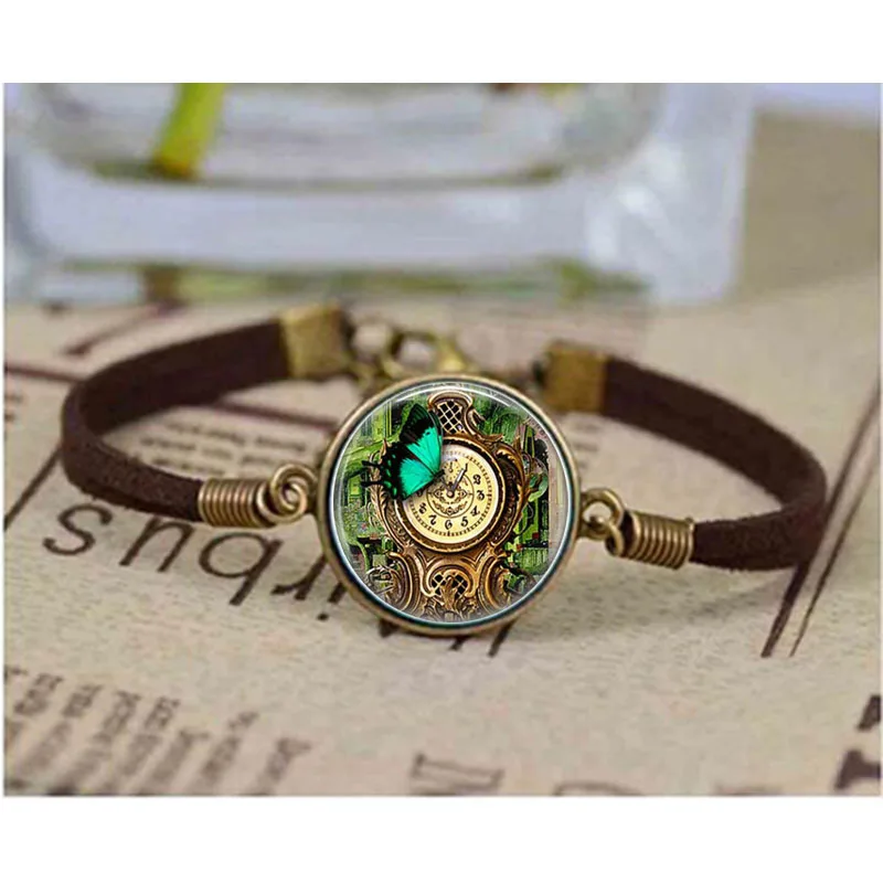 (1 шт./лот) браслет для садовых часов в стиле стимпанк бабочка садовый Ретро