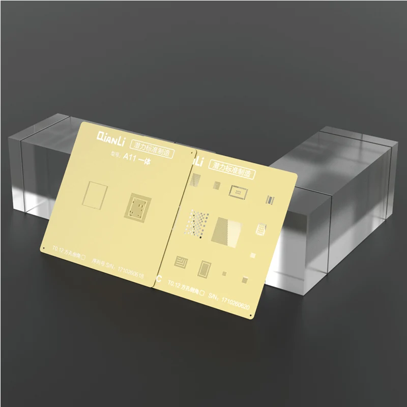 

Qianli 3D CPU BGA Reballing Stencil Kit Tin Plant Net Solder Heating Template for A12 A11 A10 A9 A8 Motherboard Repair