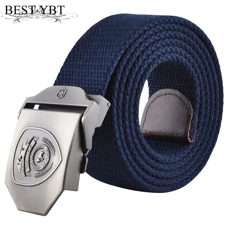 Лучший YBT унисекс ремень из парусины с автоматической пряжкой Женский ковбой для