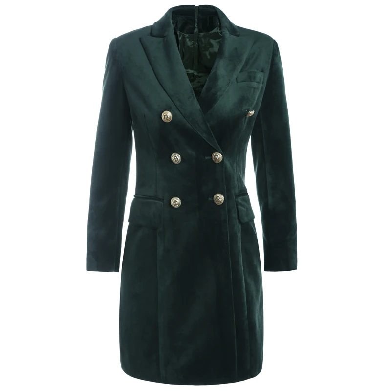 Высокое качество 2017 Мода Новое поступление женские двубортные вельветовые