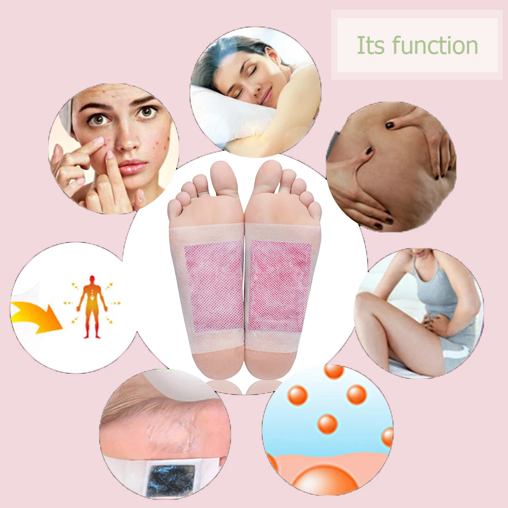Sumifun 12 шт./кор. Роза Детокс пластырь для ног Китайский Натуральный медицинский
