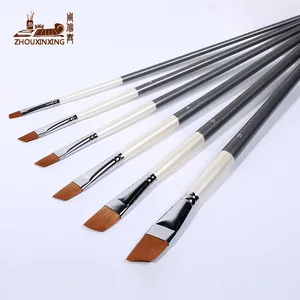 6 шт.набор, кисти для гуаши с деревянным стержнем