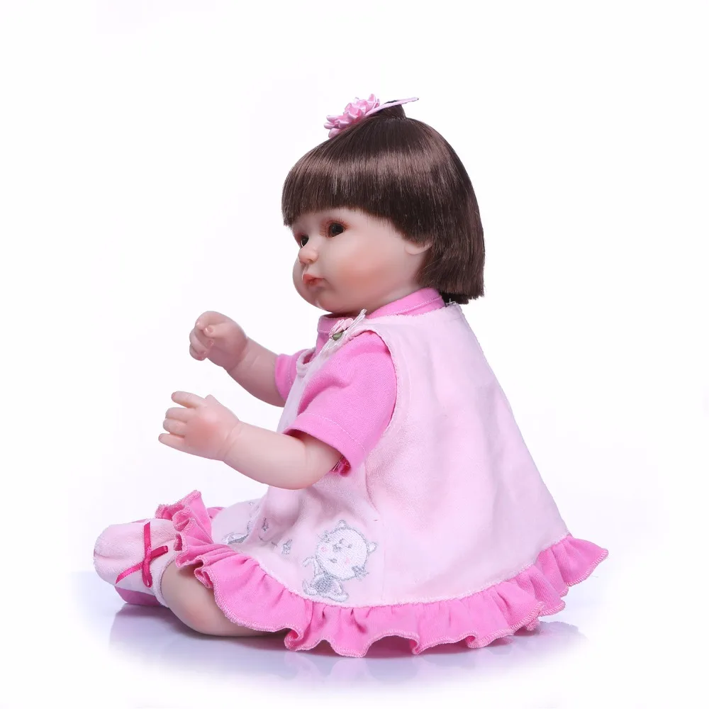 42 см реборн силиконовая Baby Doll Дети Playmate подарок для девочек 16 дюймов