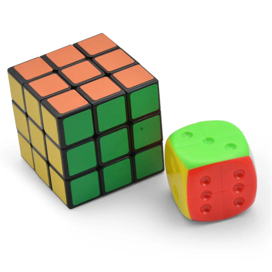 Улыбающееся лицо игральные кости 2x2x2 скоростной магический куб без наклеек Твист Головоломка Игрушка Головоломка 3D IQ игра ABS многоцветный 2x2 Magico Cubo