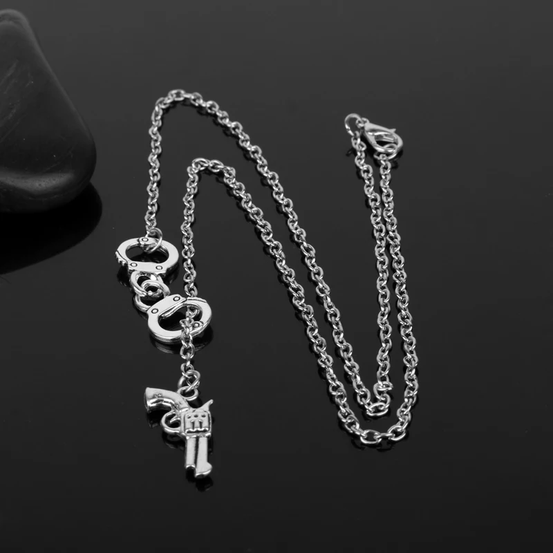 

dongsheng Wholesale 12pcs Handcuff and Gun Lariat Necklace Fifty Shades of Grey Pendant Necklace Fashion Lovers Chain Necklaces