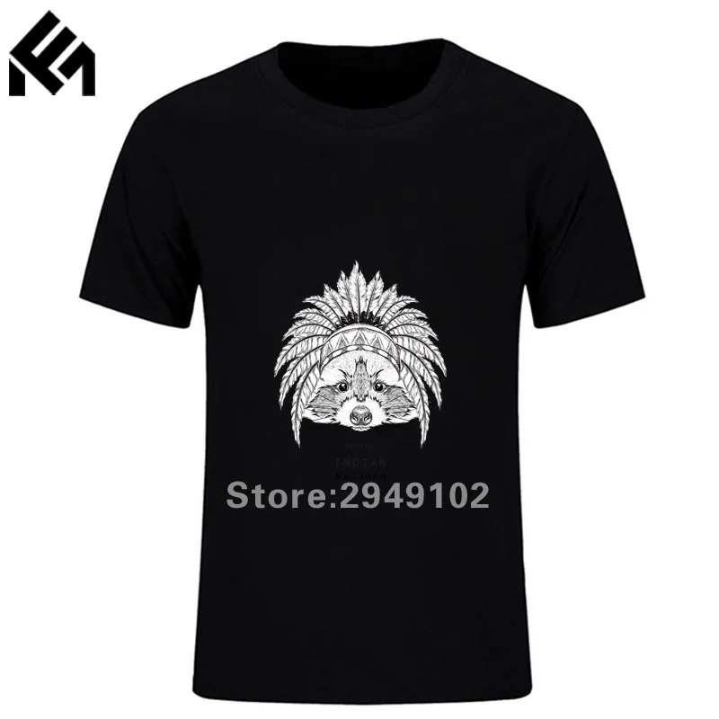 Т Рубашки Мужчин Хлопка 3D ИНДИЙСКИЙ ЕНОТ Платье Тис Забавный День Рождения С