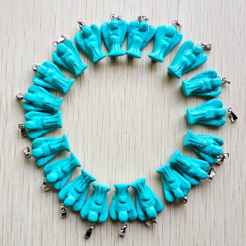 Wholesale 20pcs/lot Fashion hot selling high quality Carved stone Angel Pendants charms for jewelry making Free shipping | Украшения и
