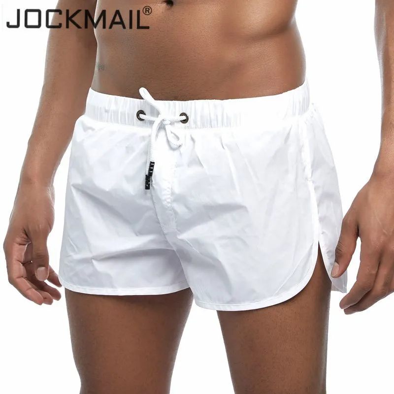 JOCKMAIL Side slit Dry Men's Board Shorts Summer Beach Surfing Man Swimming Shorts Athletic Sport Running Hybrid Home Shorts