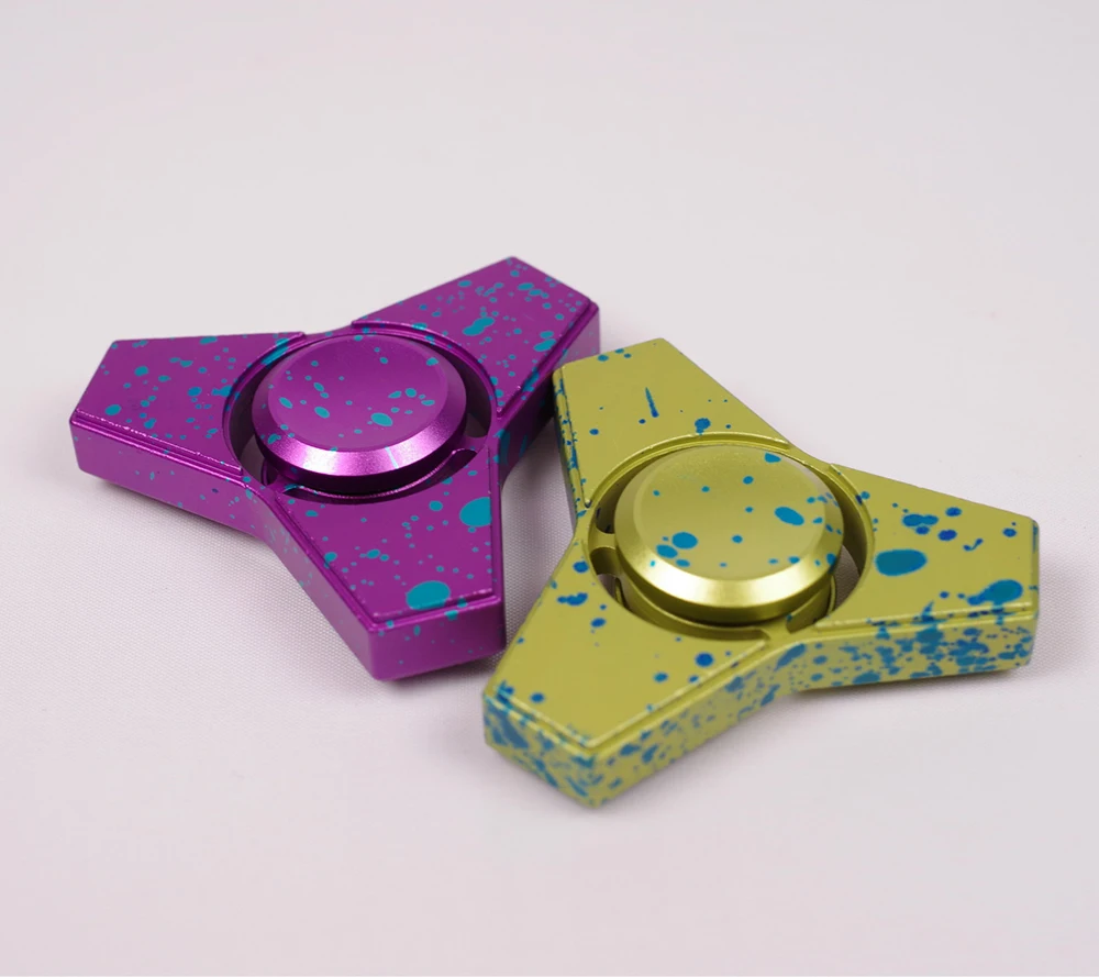 EDC Игрушечные лошадки Tri Spinner Непоседа игрушки узор ручной Радуга Спиннеры стресс